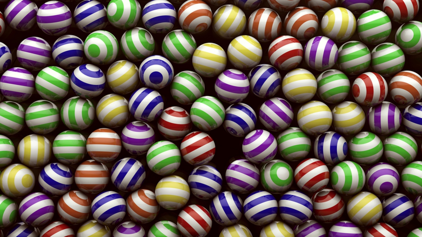 Fondo de pantalla Spheres 1366x768