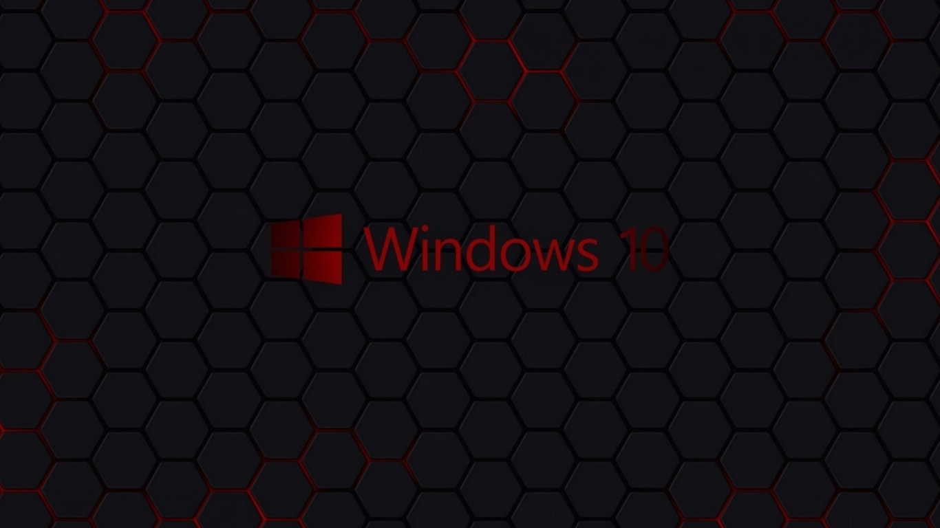 Обои Windows 10 Dark Wallpaper 1366x768