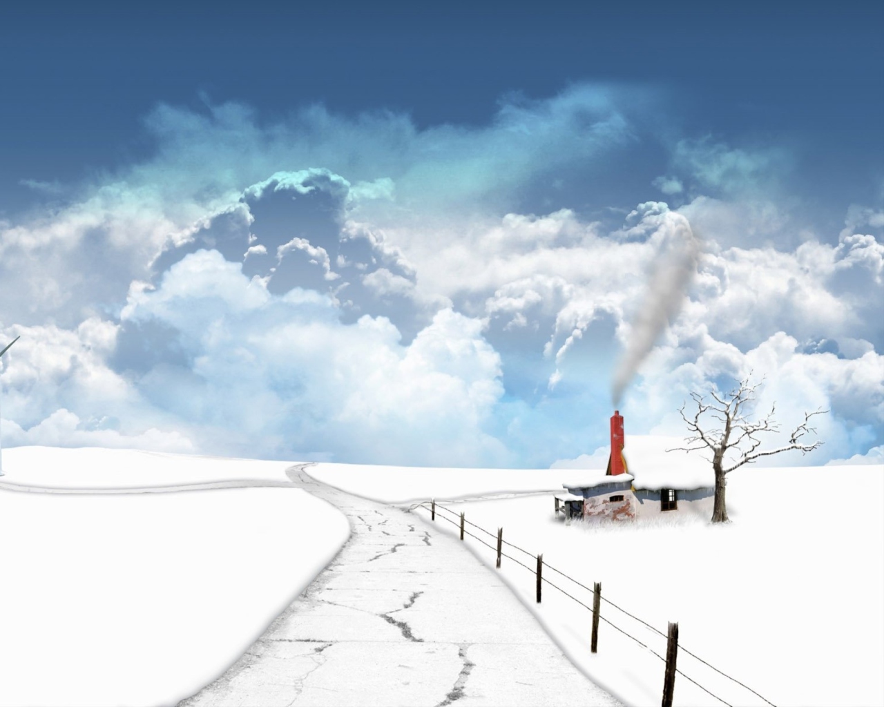 Winter Season - Widescreen wallpaper 1280x1024