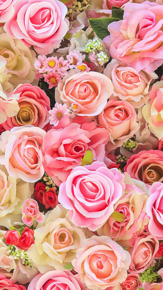 Sfondi Bush Flowers Pink 640x1136