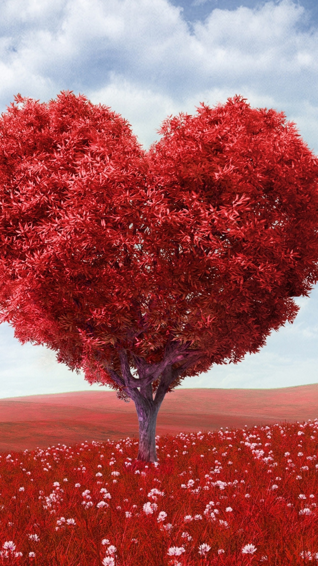Обои Heart Tree 1080x1920