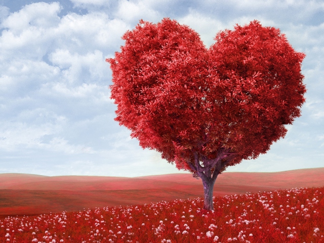 Heart Tree wallpaper 640x480