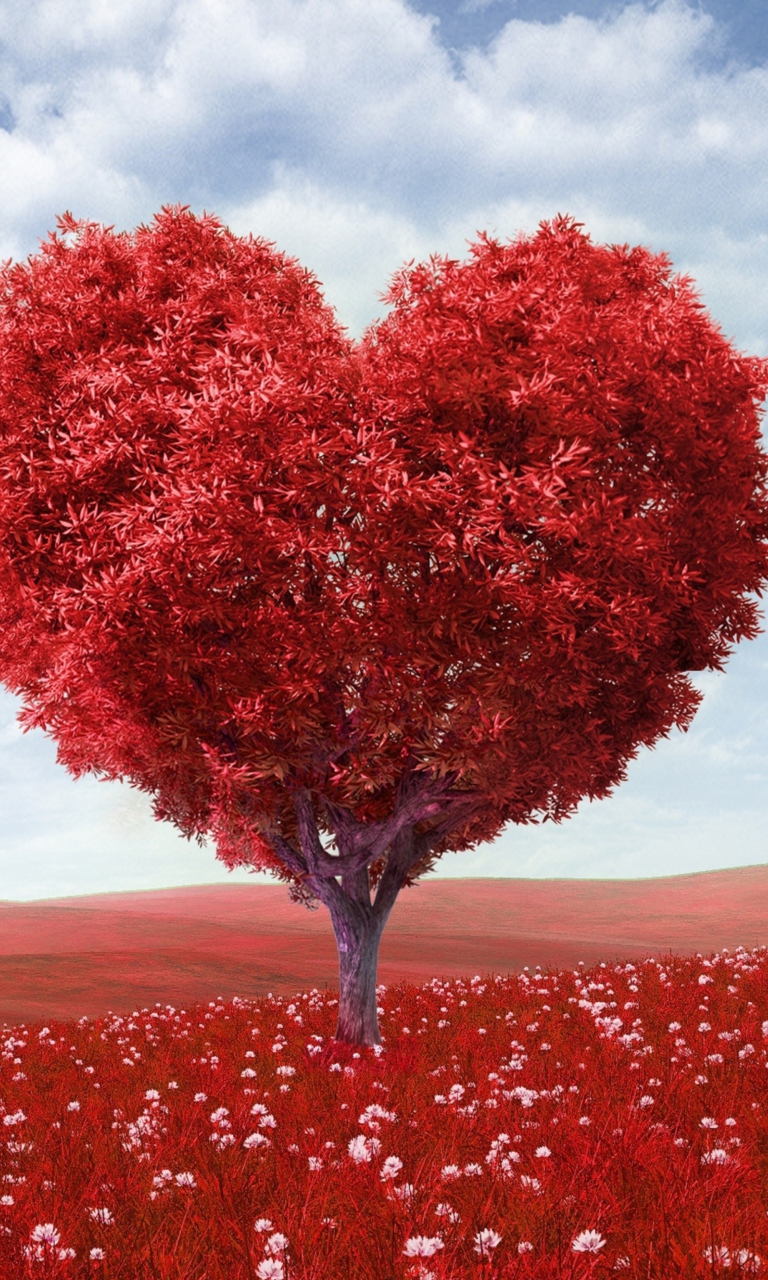 Heart Tree wallpaper 768x1280