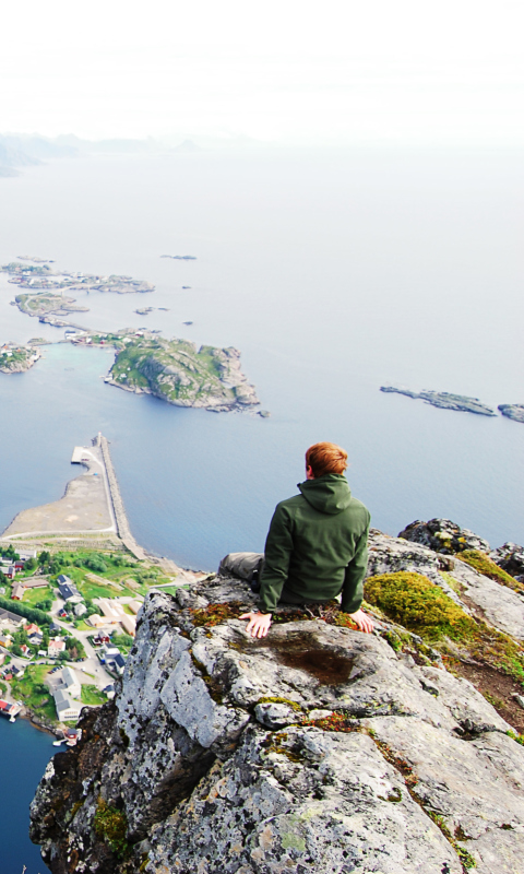 Fondo de pantalla Norway Lofoten Islands 480x800