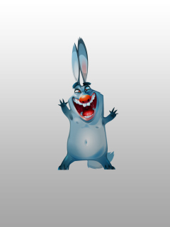 Fondo de pantalla Crazy Blue Rabbit 240x320