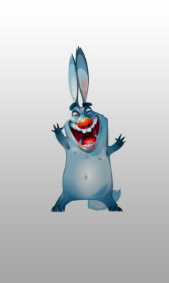 Fondo de pantalla Crazy Blue Rabbit 240x400