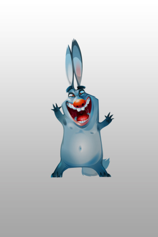Sfondi Crazy Blue Rabbit 320x480