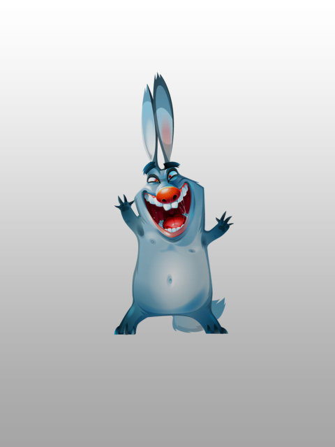 Sfondi Crazy Blue Rabbit 480x640