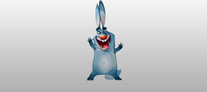 Das Crazy Blue Rabbit Wallpaper 720x320