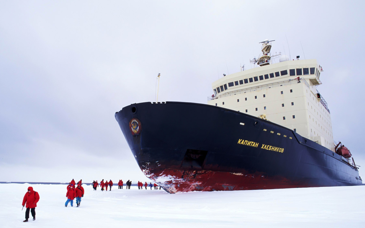 The Russian Icebreaker Kapitan Khlebnikov wallpaper 1280x800