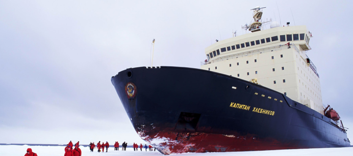 The Russian Icebreaker Kapitan Khlebnikov wallpaper 720x320