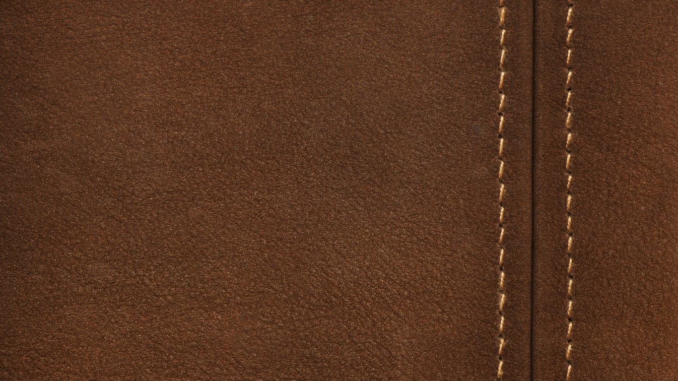 Das Brown Leather with Seam Wallpaper 1366x768