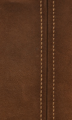 Fondo de pantalla Brown Leather with Seam 240x400