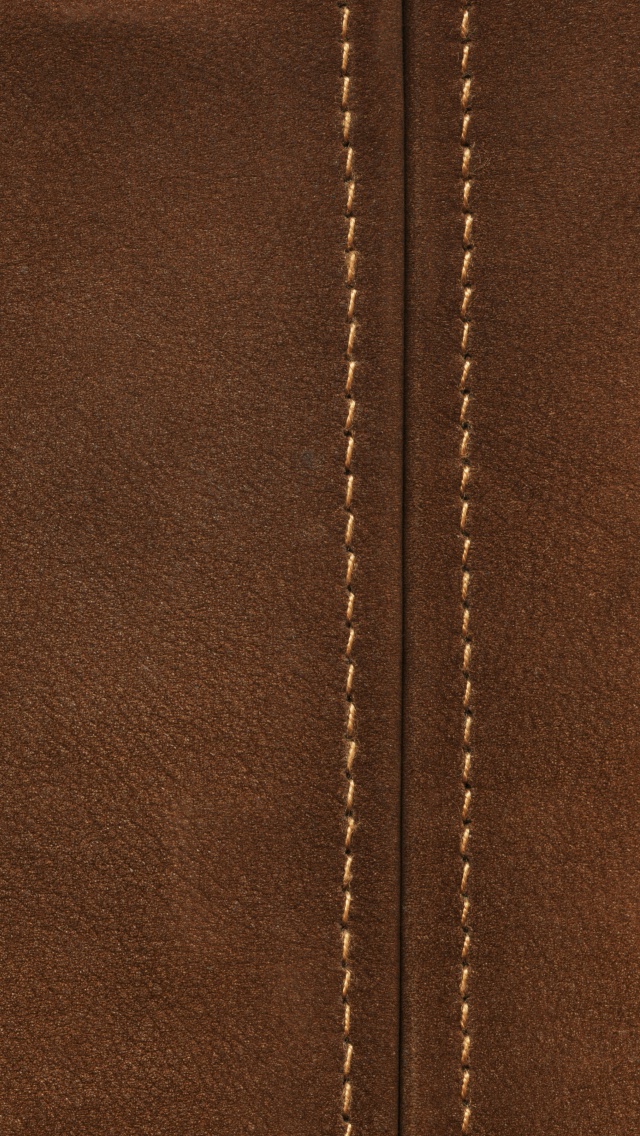 Das Brown Leather with Seam Wallpaper 640x1136