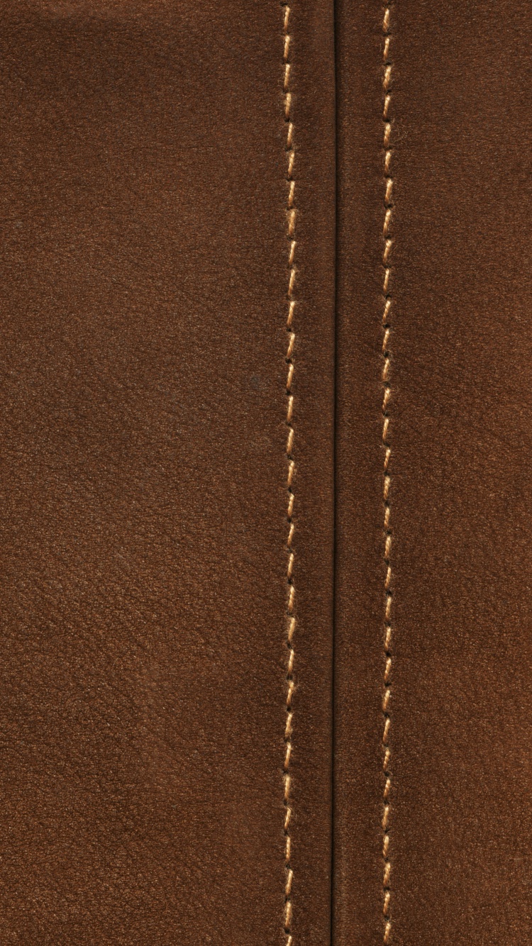 Sfondi Brown Leather with Seam 750x1334