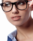 Girl in Glasses wallpaper 128x160