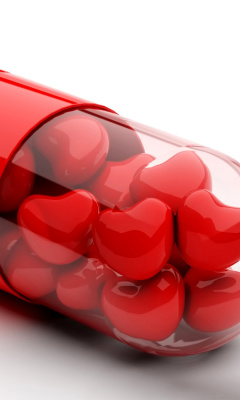 Das Juicy Heart Pills Wallpaper 240x400