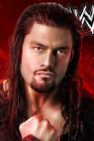 Das WWE 2K15 Roman Reigns Wallpaper 320x480