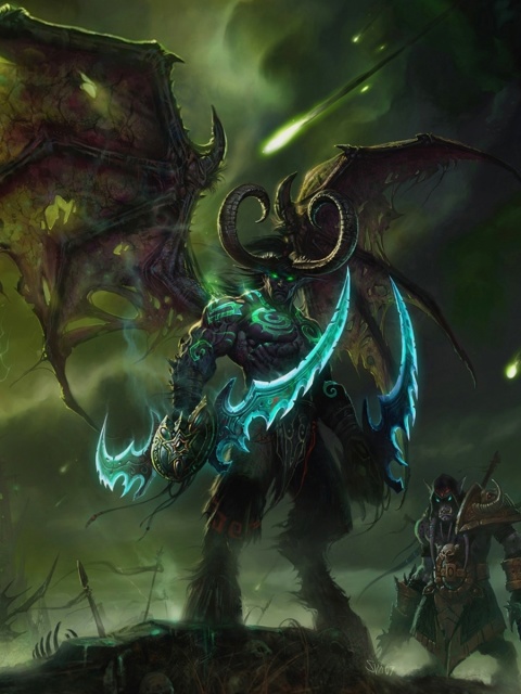 Das Lord of Outland Warcraft III Wallpaper 480x640
