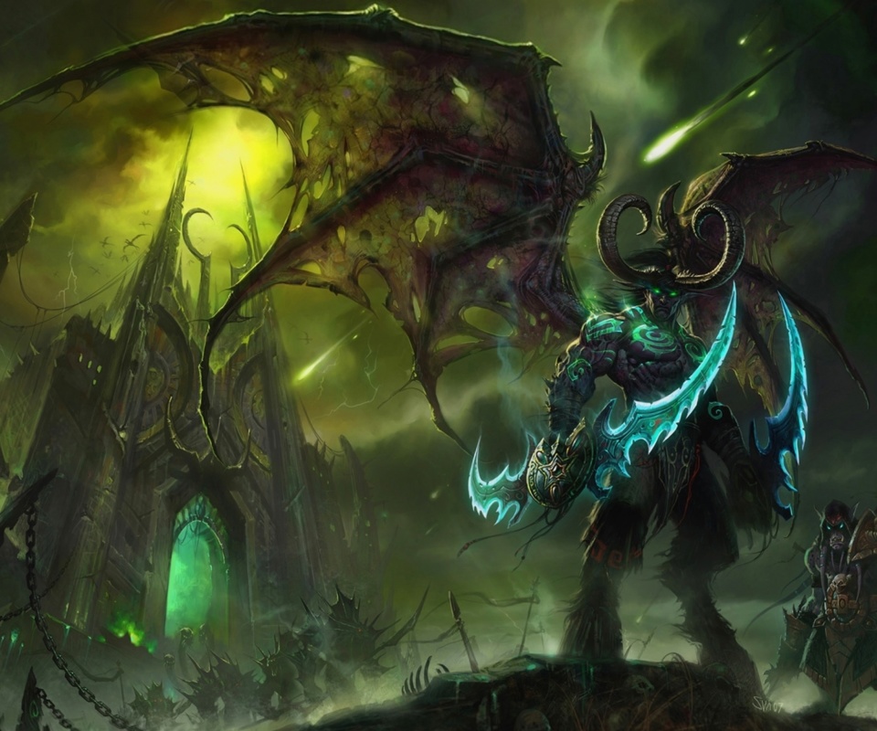 Das Lord of Outland Warcraft III Wallpaper 960x800
