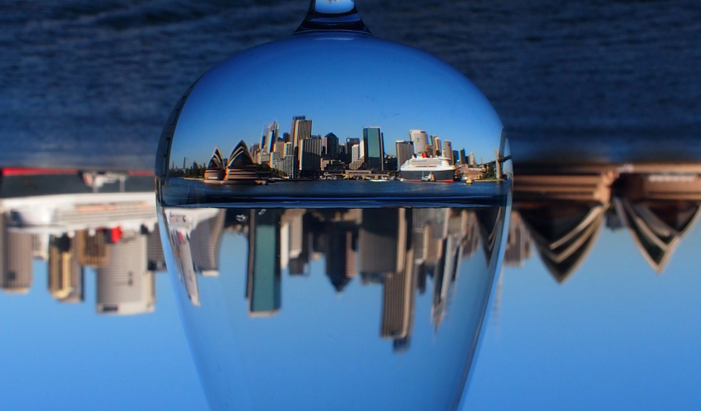Sydney Australia In Wine Glass wallpaper 1024x600