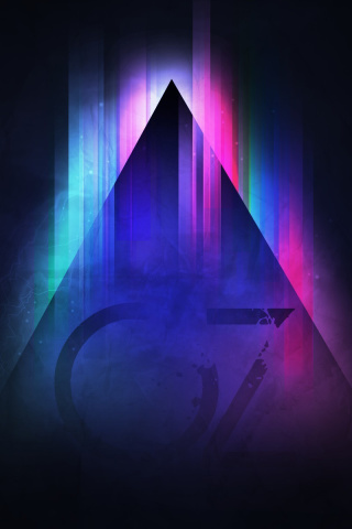 Colorful Triangle Vector wallpaper 320x480