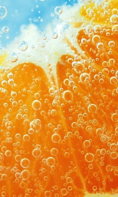 Refreshing Orange Drink wallpaper 240x400