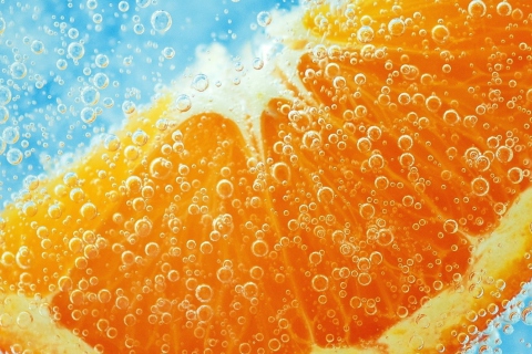 Refreshing Orange Drink wallpaper 480x320