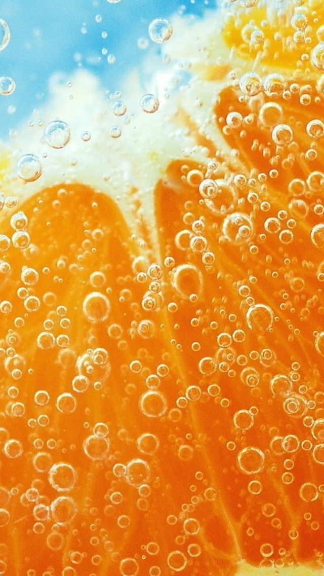 Refreshing Orange Drink wallpaper 640x1136