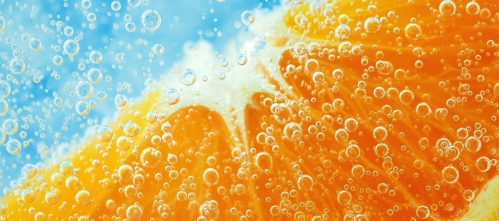 Refreshing Orange Drink wallpaper 720x320