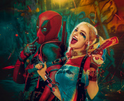 Sfondi Deadpool, Ryan Reynolds, Wade Wilson, Harley Quinn 176x144