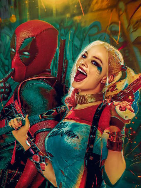 Deadpool, Ryan Reynolds, Wade Wilson, Harley Quinn screenshot #1 480x640