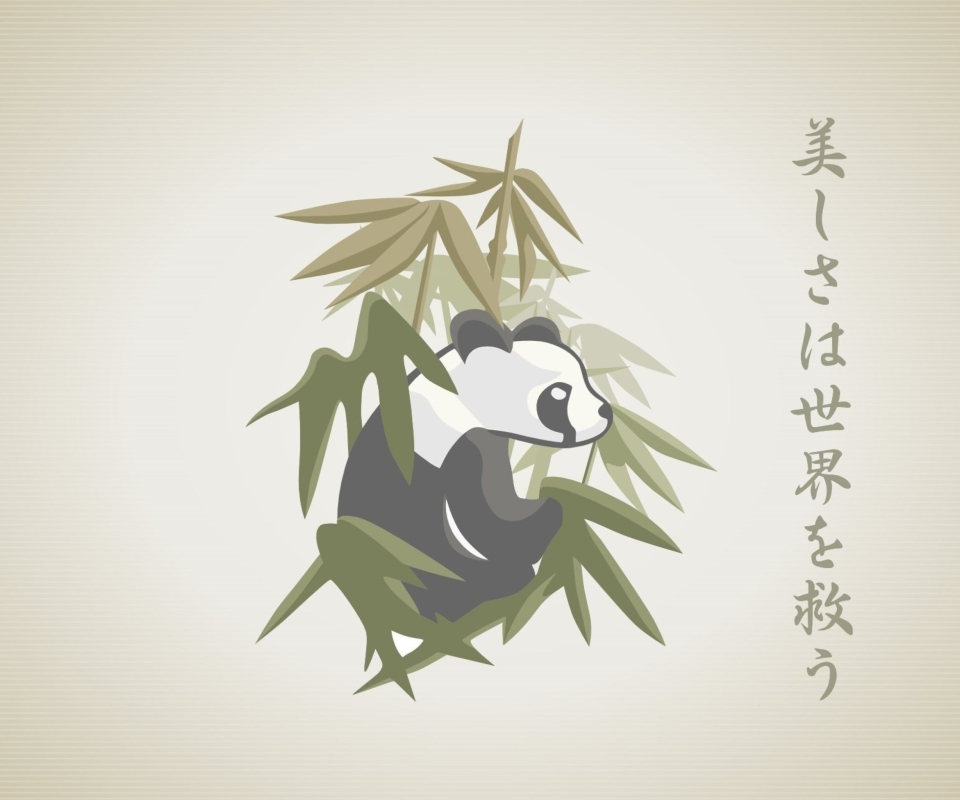 Panda Drawing wallpaper 960x800