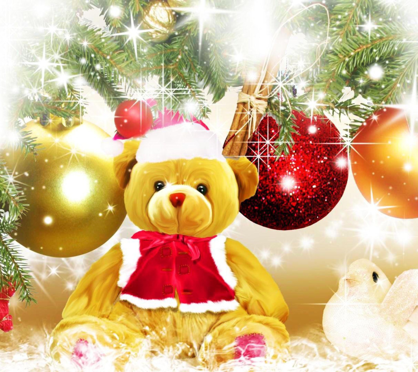 Das Teddy Bear's Christmas Wallpaper 1440x1280