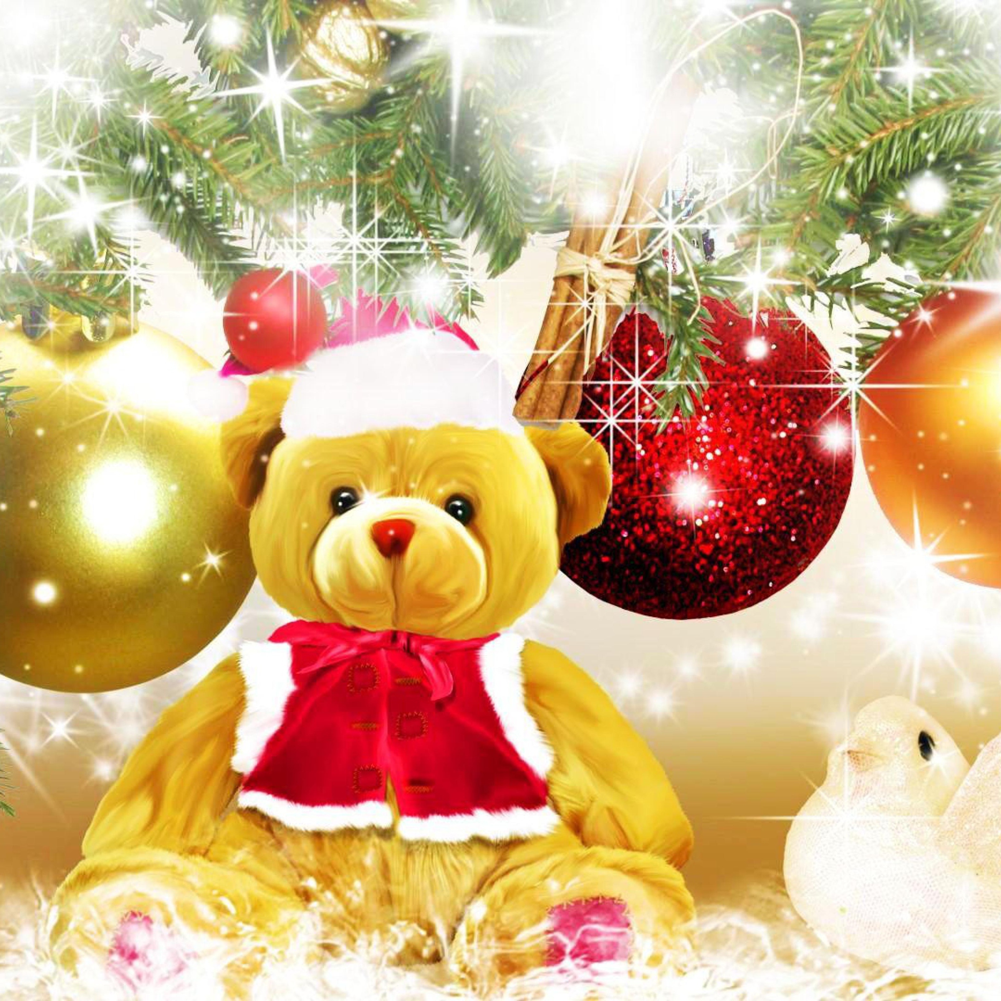 Fondo de pantalla Teddy Bear's Christmas 2048x2048
