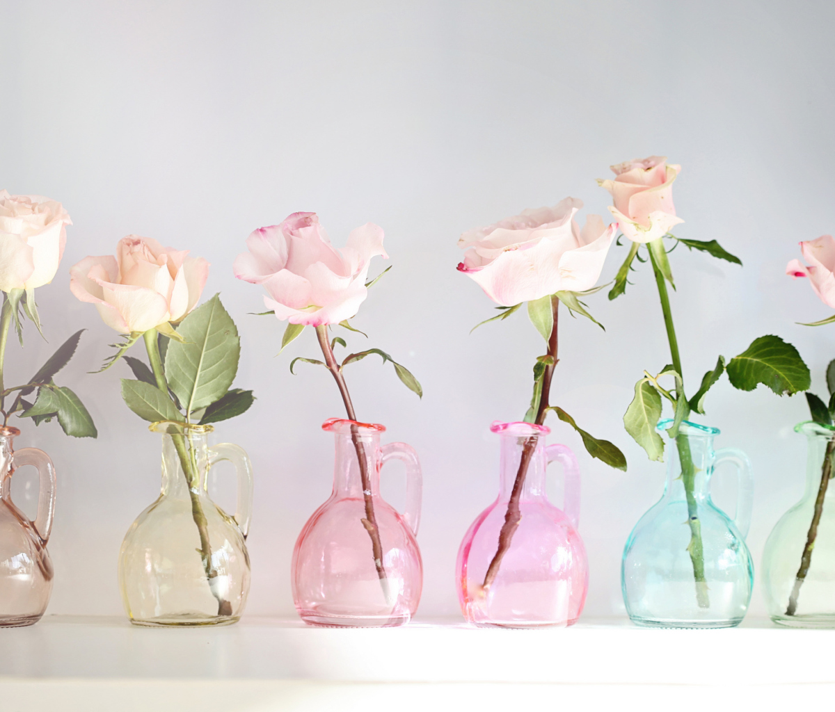 Fondo de pantalla Roses In Vases 1200x1024