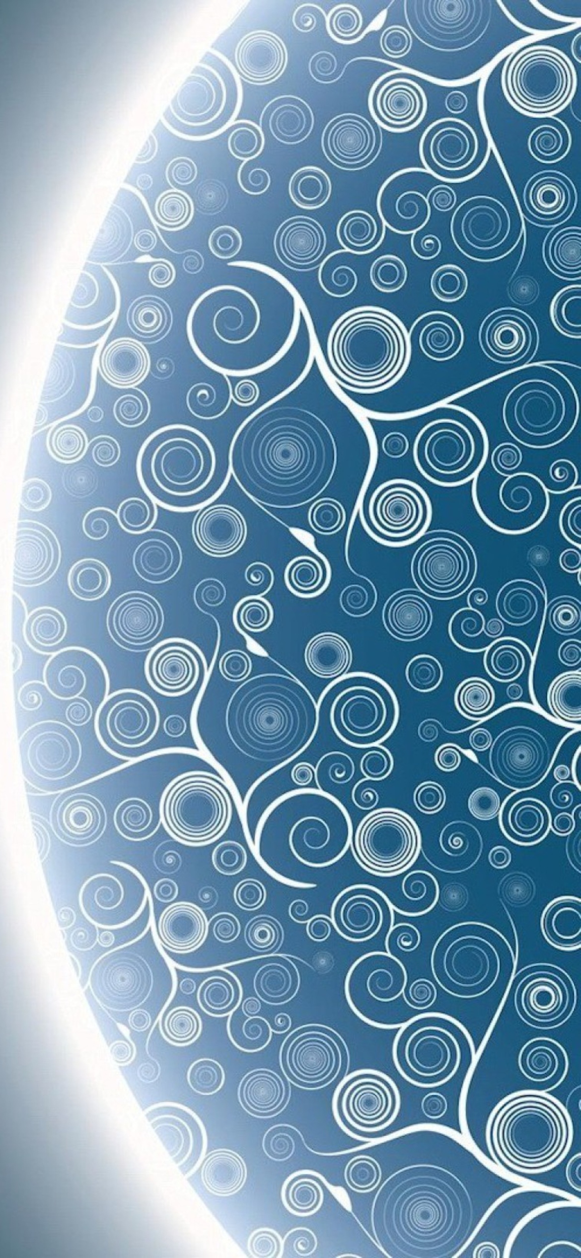 Das Abstract Blue Circles Wallpaper 1170x2532