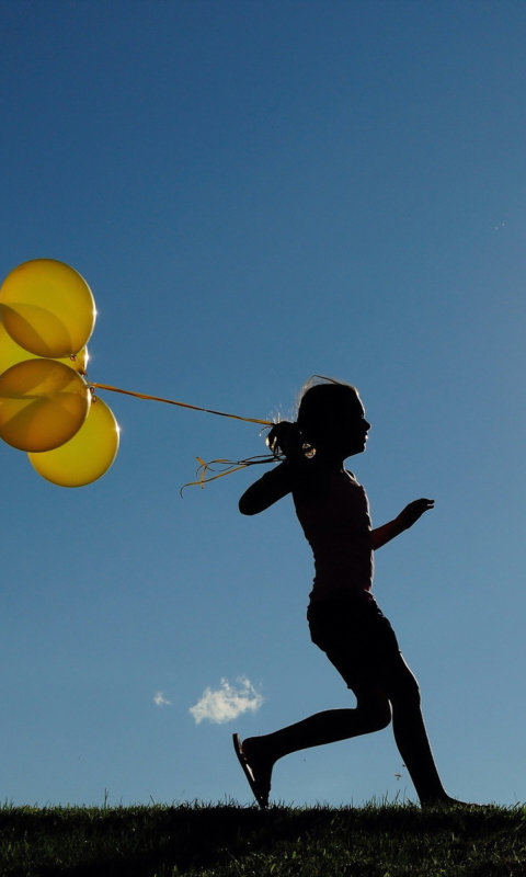 Fondo de pantalla Yellow Balloons 480x800