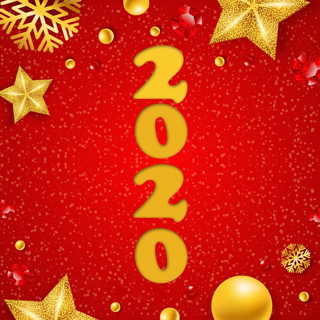Fondo de pantalla Happy New Year 2020 Messages 1024x1024