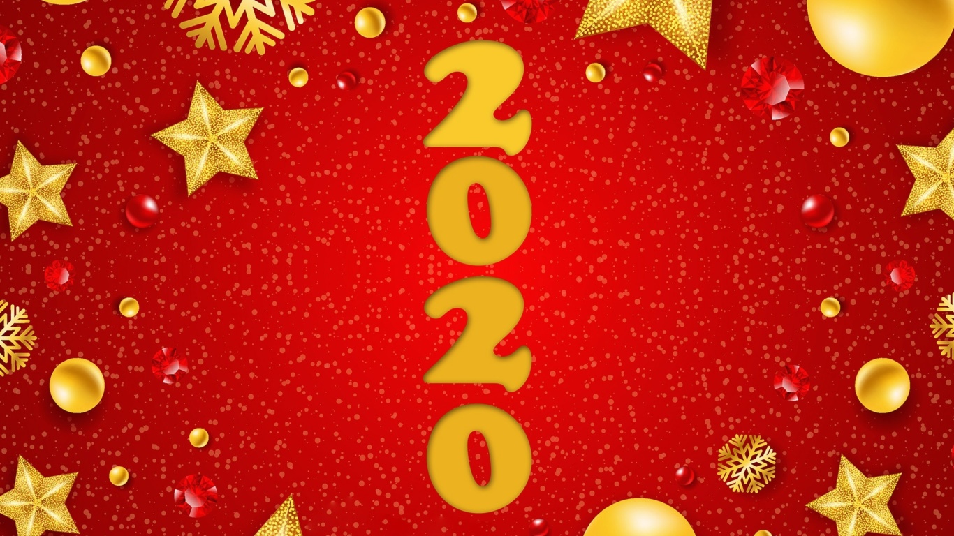 Happy New Year 2020 Messages wallpaper 1366x768