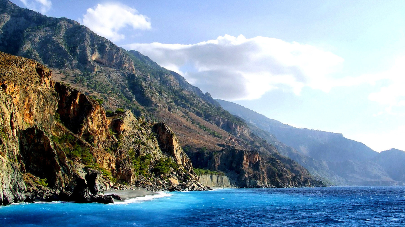 Crete Island Rock wallpaper 1366x768