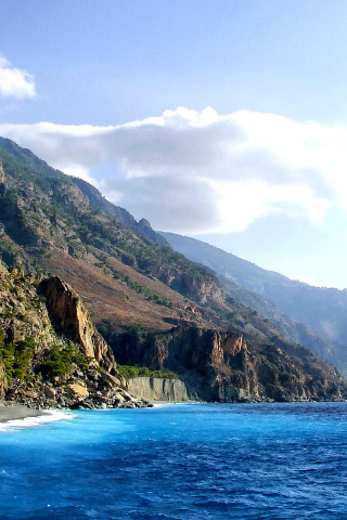 Das Crete Island Rock Wallpaper 320x480