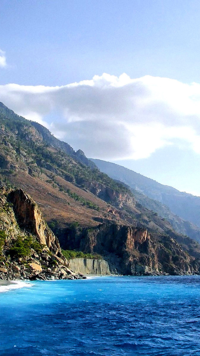 Sfondi Crete Island Rock 640x1136
