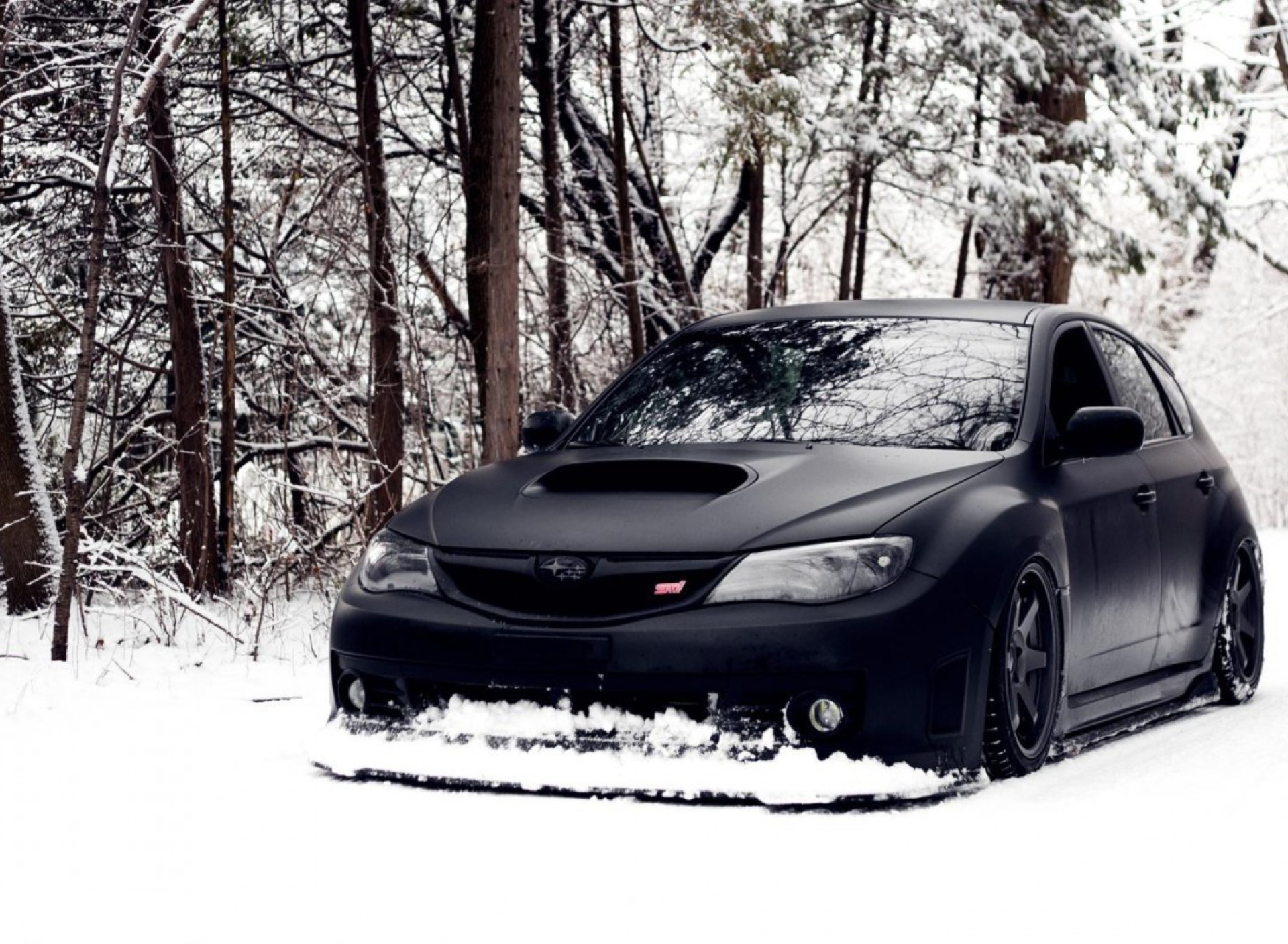 Subaru In Winter wallpaper 1920x1408