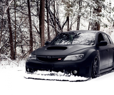 Subaru In Winter wallpaper 480x400