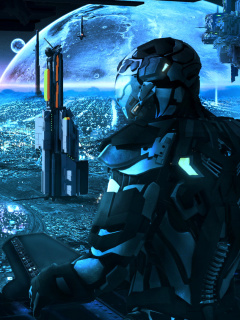 Astronaut in spacesuit on Alien Planet screenshot #1 240x320