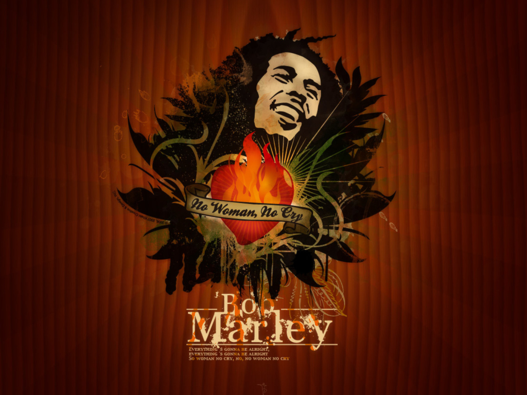 Das Bob Marley Wallpaper 1024x768