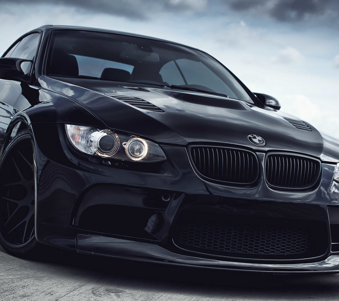 Black BMW E93 series 3 wallpaper 1080x960