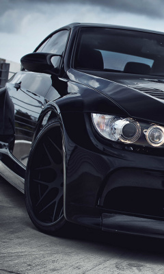 Fondo de pantalla Black BMW E93 series 3 240x400