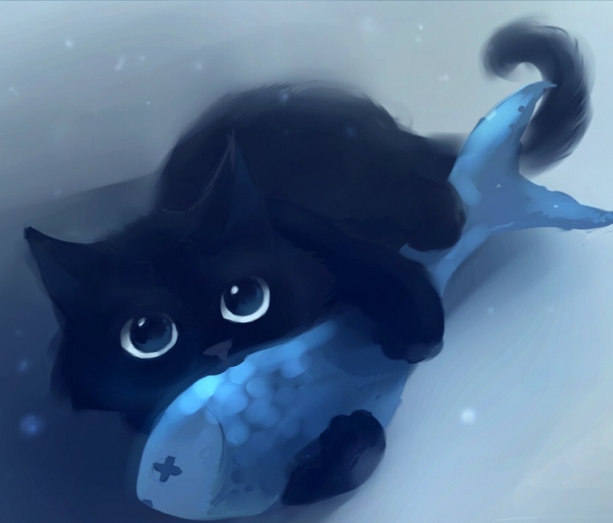 Black Cat & Blue Fish screenshot #1 1200x1024